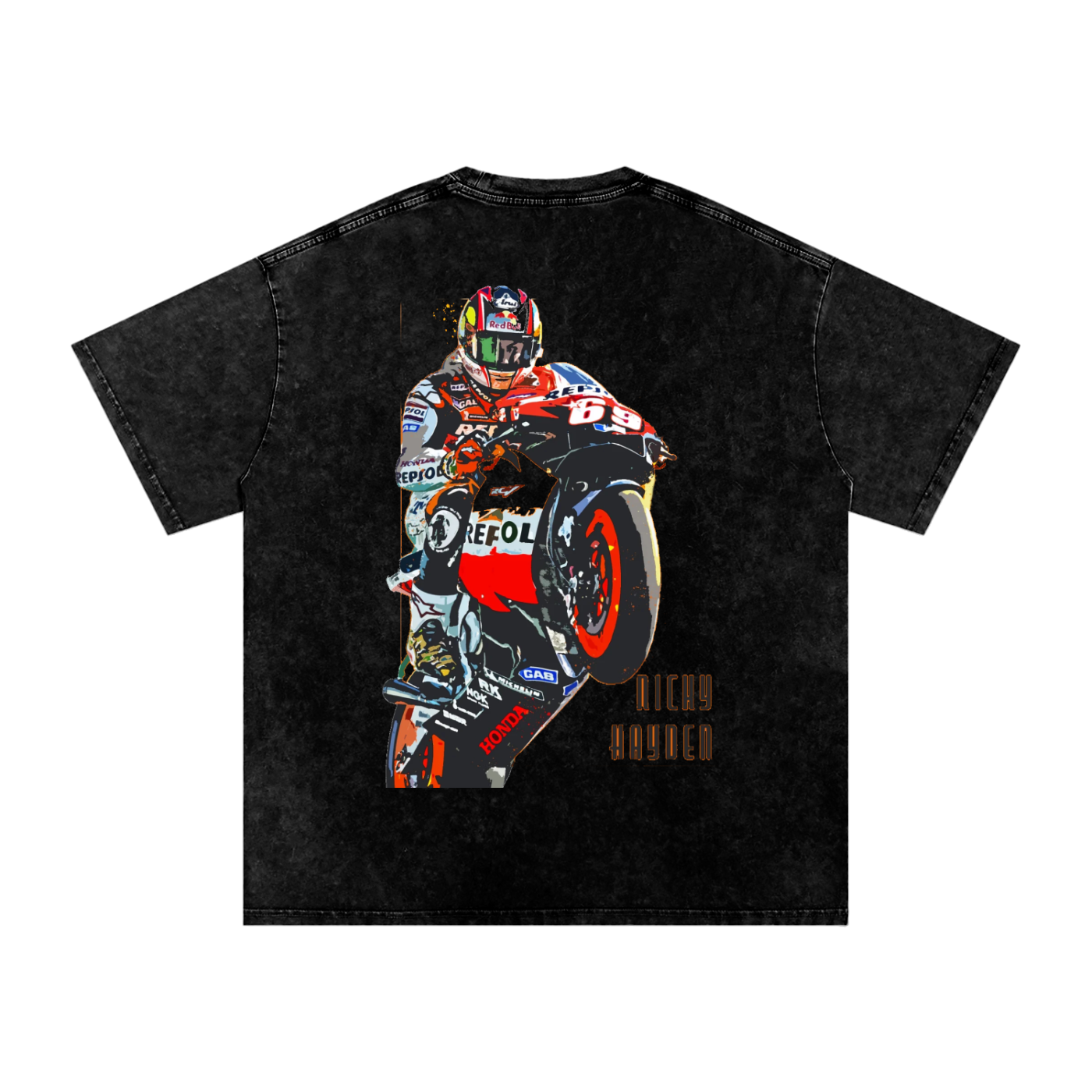 Snow Washed Oversized Cotton T-Shirt