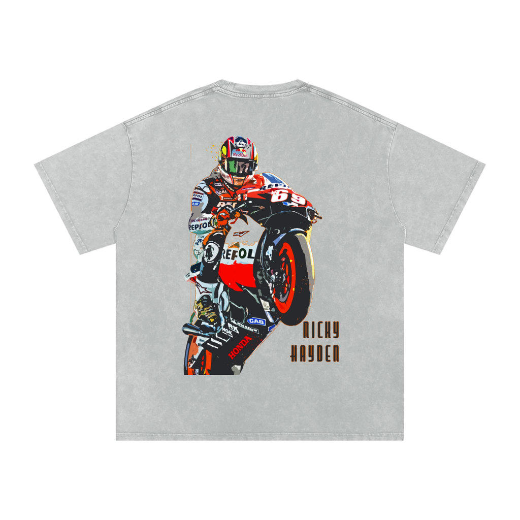 Snow Washed Oversized Cotton T-Shirt